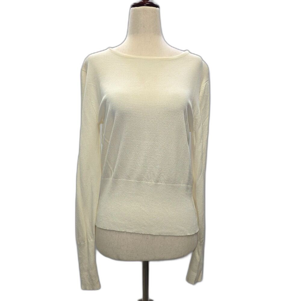 Vintage Hillard & Hanson Ivory Knit Sweater Size Large Vintage Sizing Fit Medium